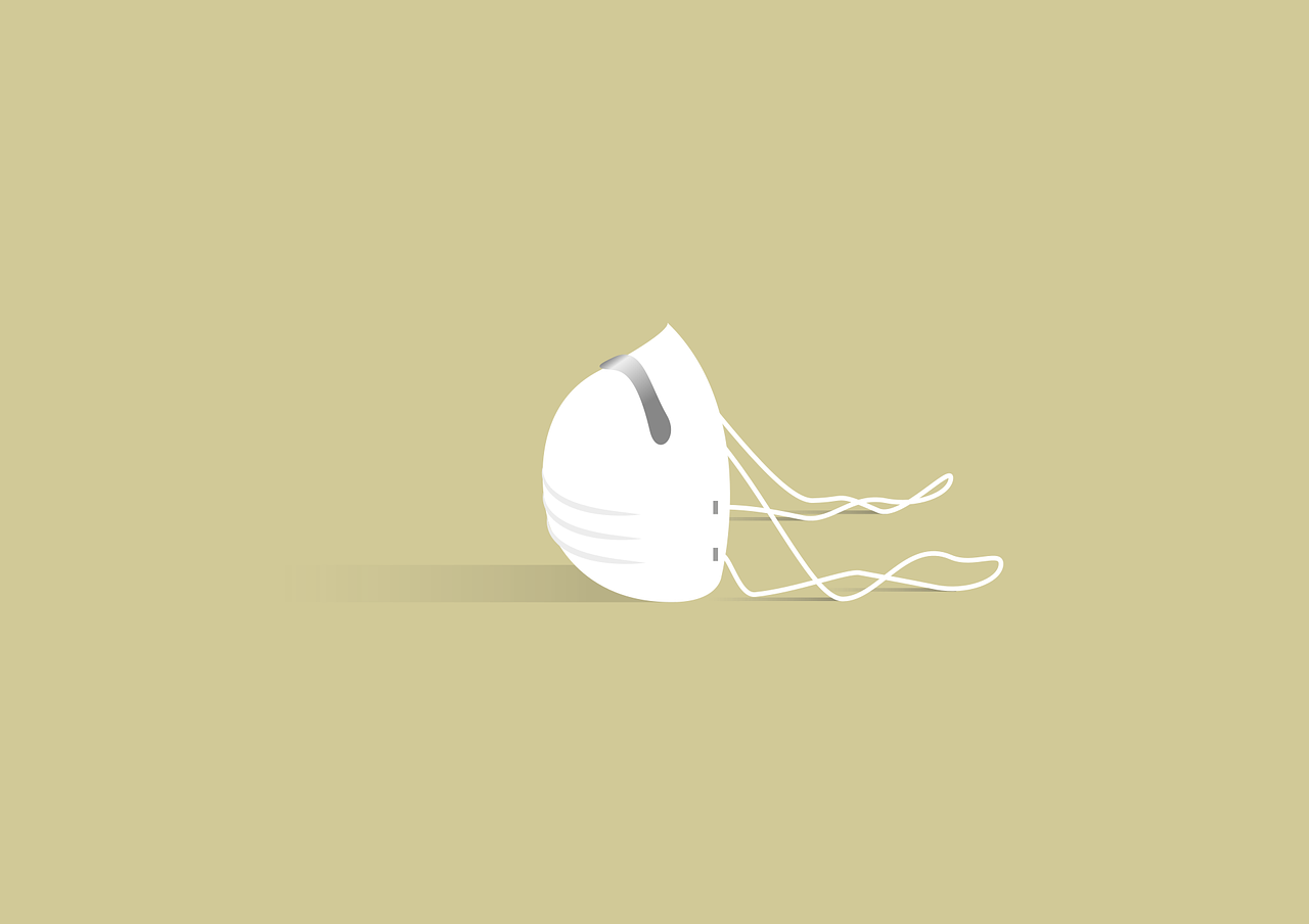 A graphic of an N95 respirator mask