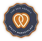 A round badge with the text "Top SEO Agency," "UpCity Marketplace," and an orange and white intertwined heart logo in the center.