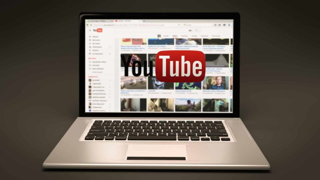 A laptop with open Youtube page