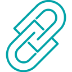 A graphic of a single chain link on a transparent background