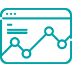 A graphic of a web page showing a rising graph presentation on a transparent background