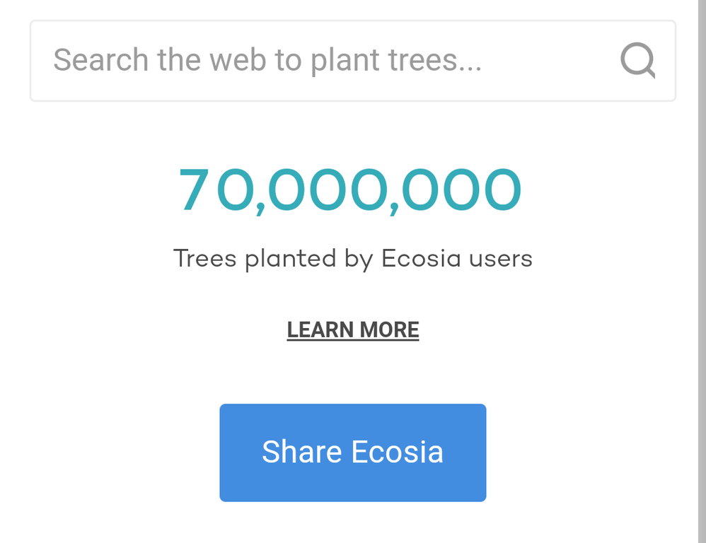 Ecosia users number