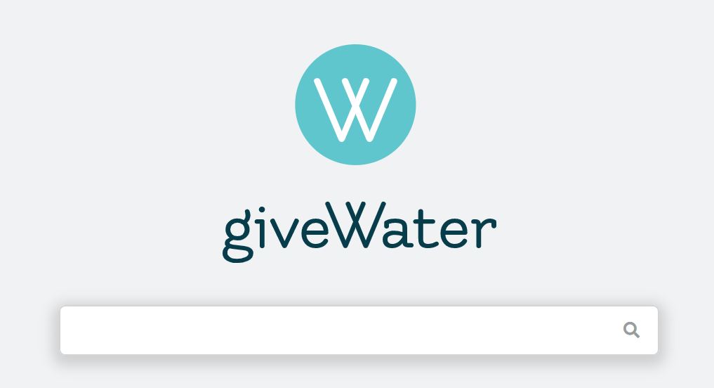 Givewater search bar