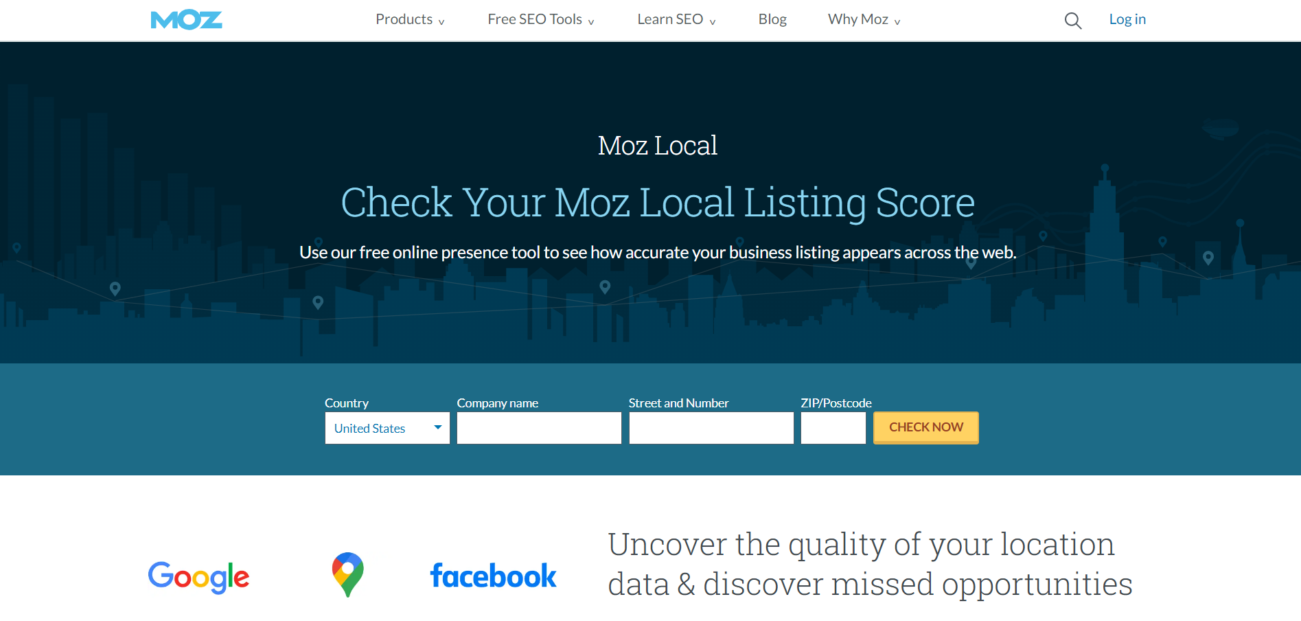 Moz Local home page