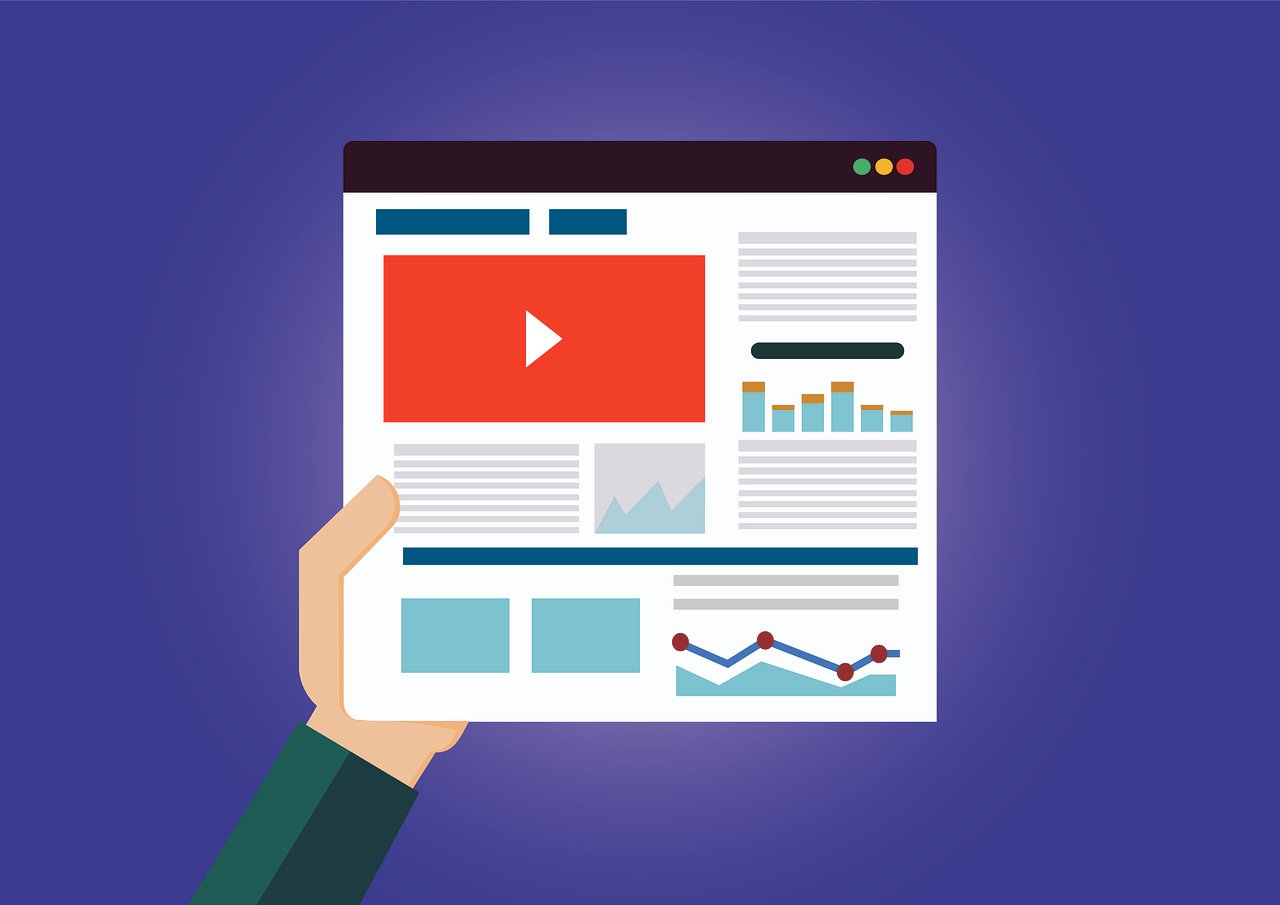 website video thumbnail graphs and page data
