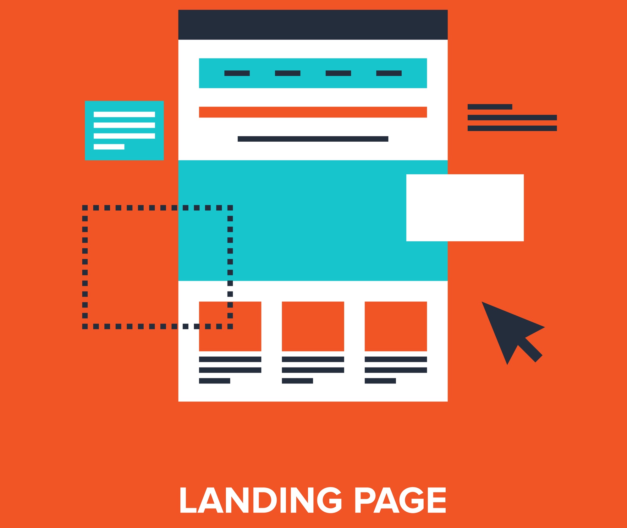 layout of a website landing page